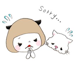 Cat eyes girl (nekome-chan) sticker #6503206