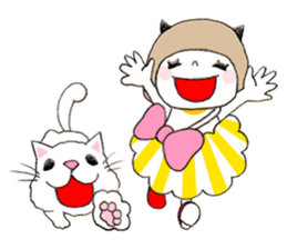 Cat eyes girl (nekome-chan) sticker #6503211