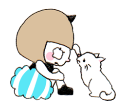 Cat eyes girl (nekome-chan) sticker #6503214