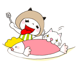 Cat eyes girl (nekome-chan) sticker #6503218