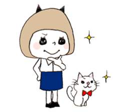 Cat eyes girl (nekome-chan) sticker #6503224