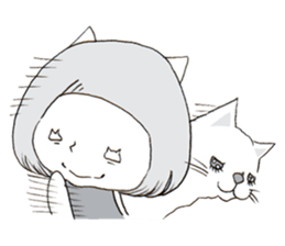 Cat eyes girl (nekome-chan) sticker #6503231