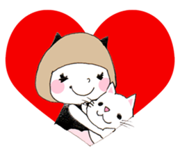 Cat eyes girl (nekome-chan) sticker #6503236