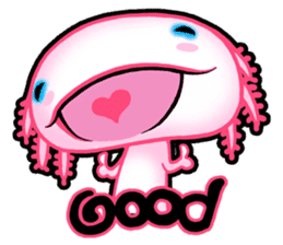 pink Axolotl live sticker #6505521