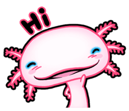 pink Axolotl live sticker #6505528