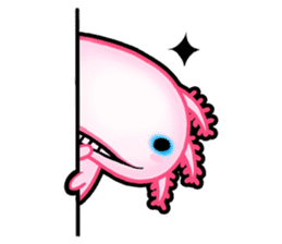 pink Axolotl live sticker #6505529