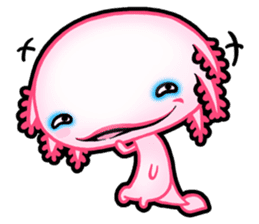 pink Axolotl live sticker #6505531
