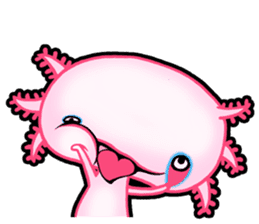 pink Axolotl live sticker #6505540