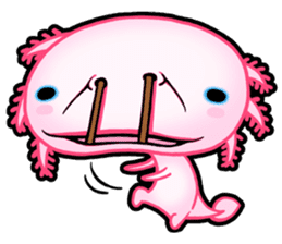 pink Axolotl live sticker #6505548