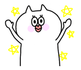 White-cat sticker #6506321