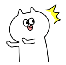 White-cat sticker #6506343