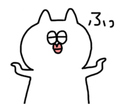 White-cat sticker #6506344