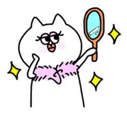 White-cat sticker #6506352
