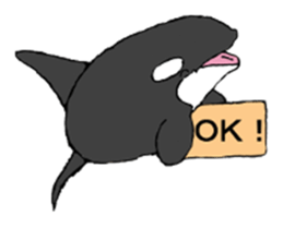 Round orcas sticker #6507956