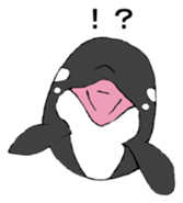 Round orcas sticker #6507979