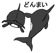 Round orcas sticker #6507981