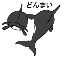 Round orcas sticker #6507981