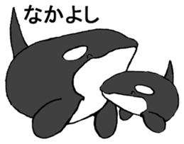 Round orcas sticker #6507990