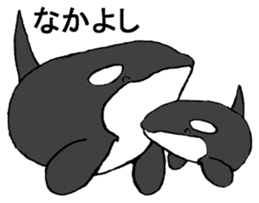 Round orcas sticker #6507990