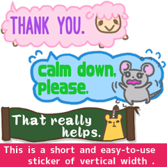 The sticker of cute oblong(English ver.)