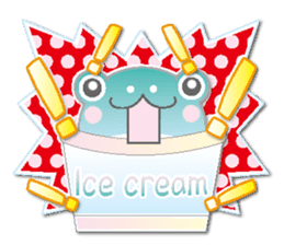 Ice cream frog(NEW) sticker #6509438