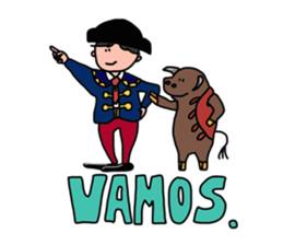 Spanish with Matador&Bull sticker #6510199