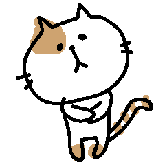 Sticker of a bicolor cat.