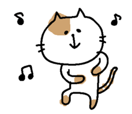 Sticker of a bicolor cat. sticker #6510656