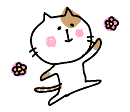 Sticker of a bicolor cat. sticker #6510659