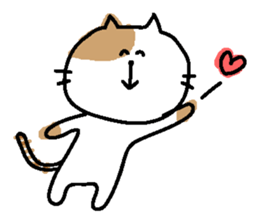 Sticker of a bicolor cat. sticker #6510662