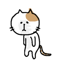 Sticker of a bicolor cat. sticker #6510689