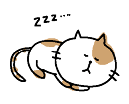 Sticker of a bicolor cat. sticker #6510691