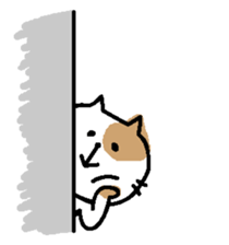 Sticker of a bicolor cat. sticker #6510692