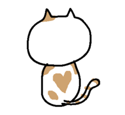 Sticker of a bicolor cat. sticker #6510695