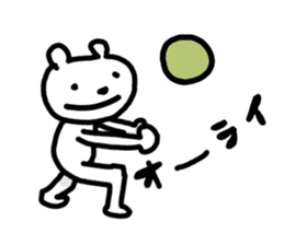 Polar bear love volleyball 2 sticker #6512670