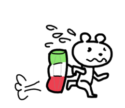 Polar bear love volleyball 2 sticker #6512685