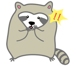 The daily life of small raccoon sticker #6512818
