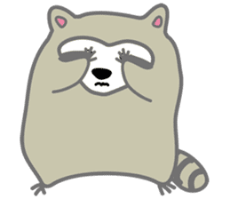 The daily life of small raccoon sticker #6512822