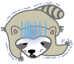 The daily life of small raccoon sticker #6512823