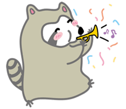 The daily life of small raccoon sticker #6512825