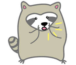 The daily life of small raccoon sticker #6512826