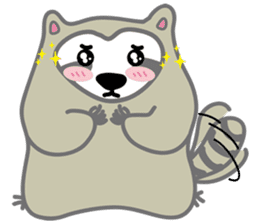 The daily life of small raccoon sticker #6512833