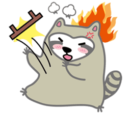 The daily life of small raccoon sticker #6512837