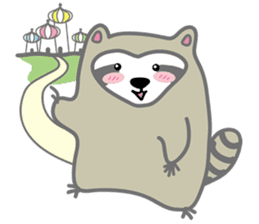 The daily life of small raccoon sticker #6512838