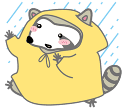 The daily life of small raccoon sticker #6512840