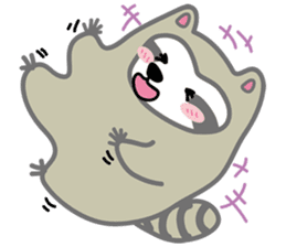 The daily life of small raccoon sticker #6512843