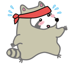 The daily life of small raccoon sticker #6512845