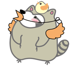 The daily life of small raccoon sticker #6512847