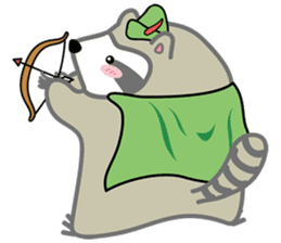 The daily life of small raccoon sticker #6512849