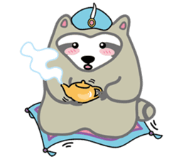 The daily life of small raccoon sticker #6512850